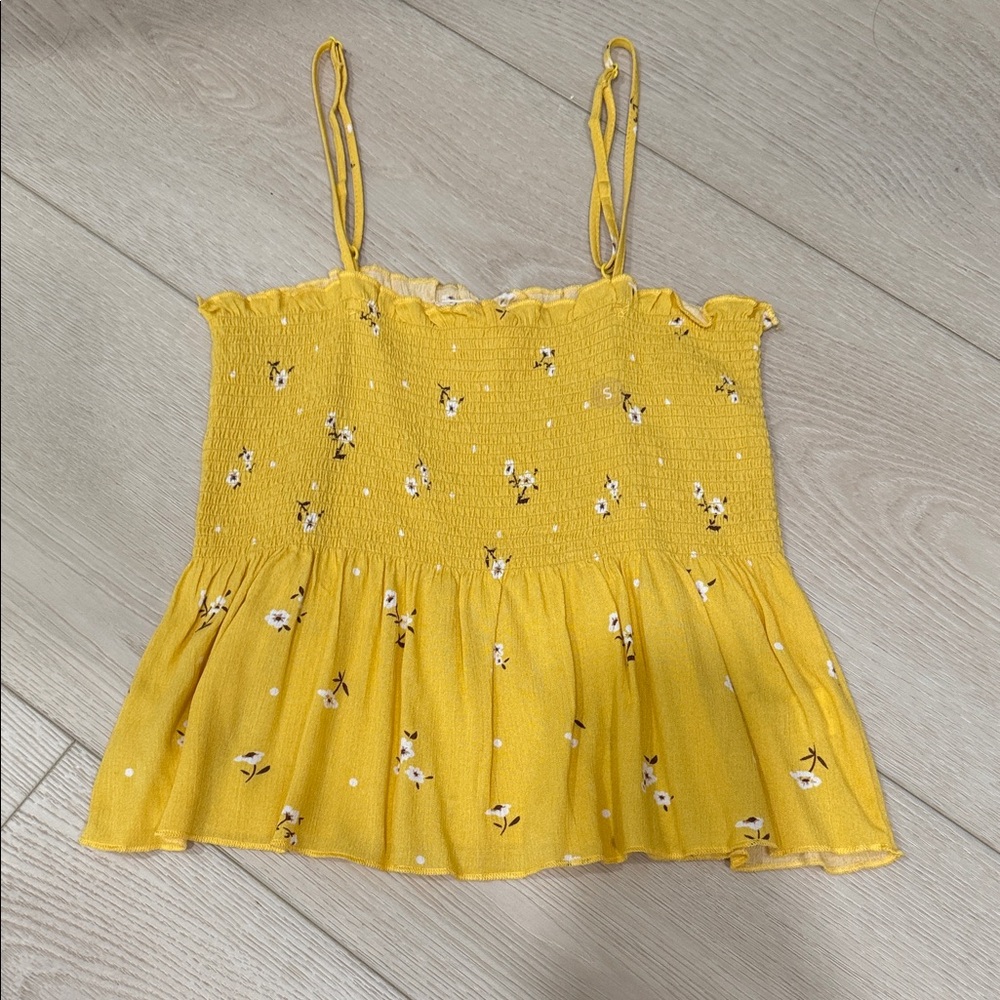 La Hearts Yellow Floral Tank Top